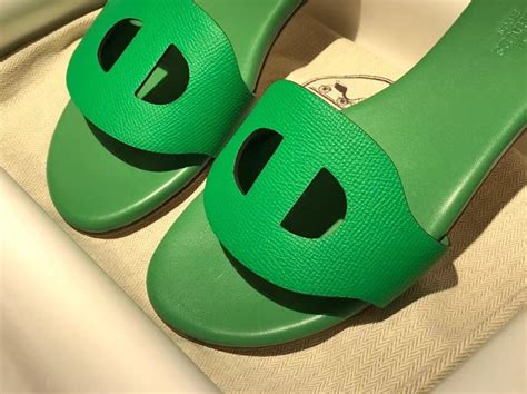 groene hermes slippers|hermes sandals for women.